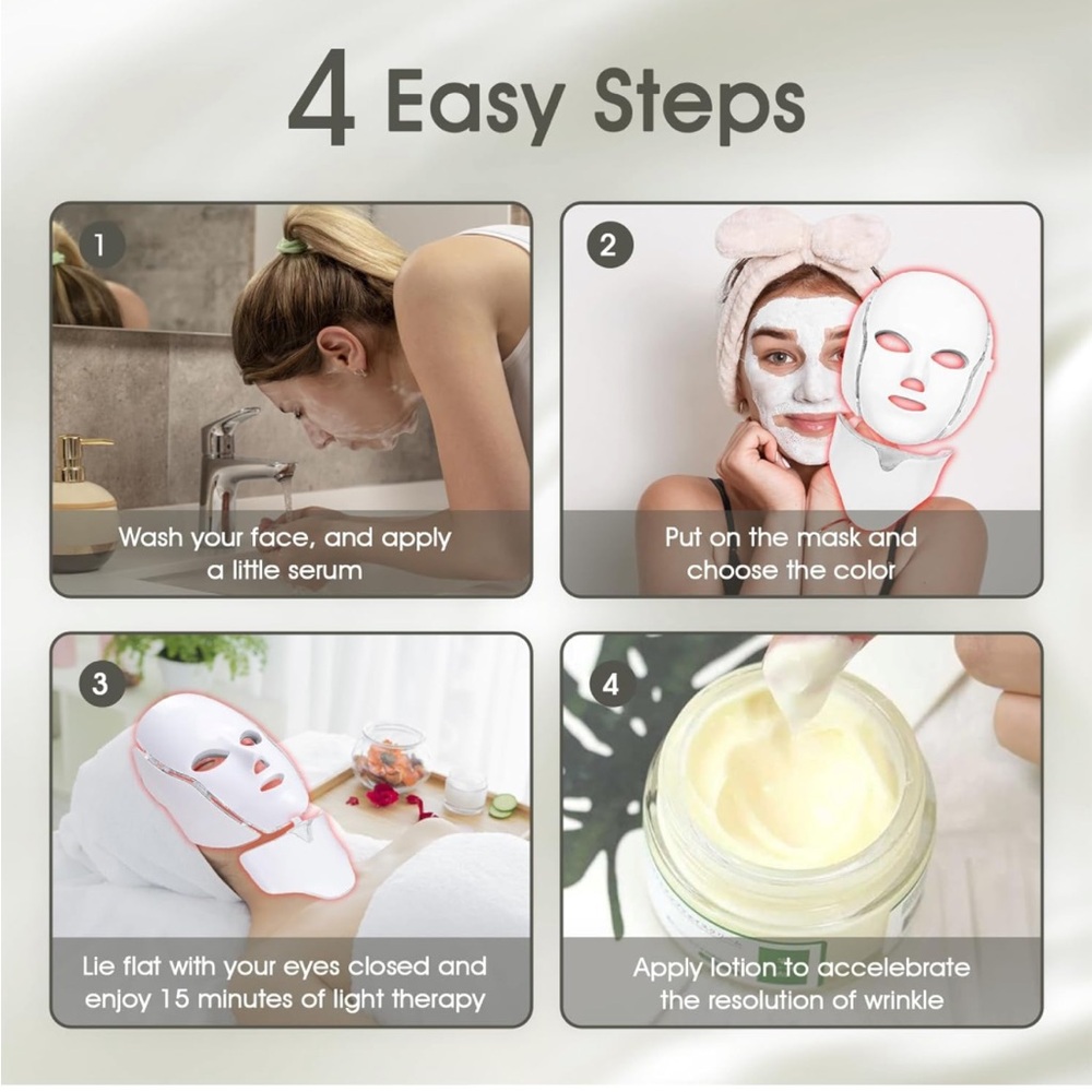 7 Color LED Face Mask- Light Therapy - Picture 6 of 14